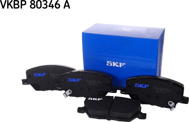 SKF VKBP 80346 A - Тормозные колодки, дисковые, комплект autospares.lv