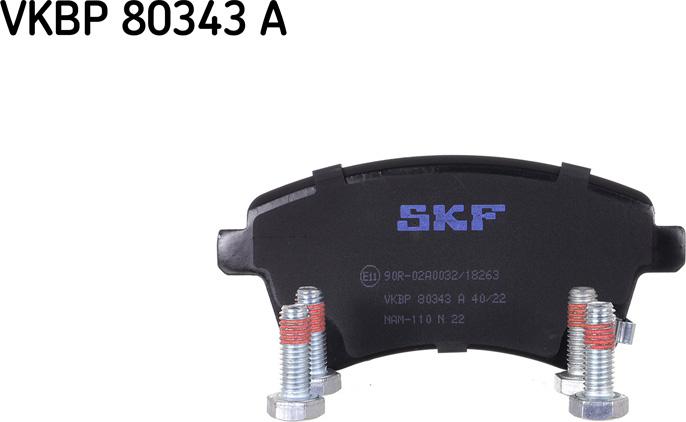 SKF VKBP 80343 A - Тормозные колодки, дисковые, комплект autospares.lv