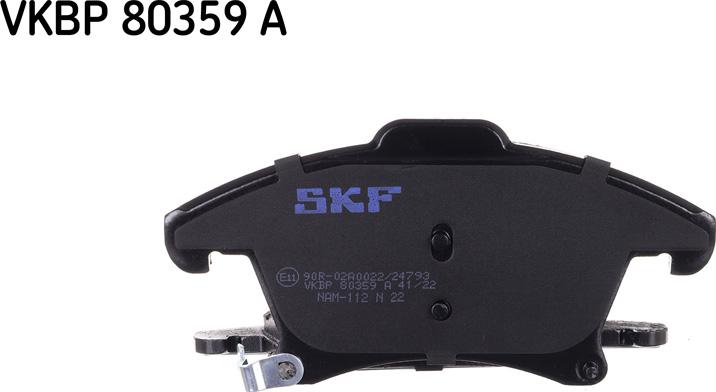 SKF VKBP 80359 A - Тормозные колодки, дисковые, комплект autospares.lv