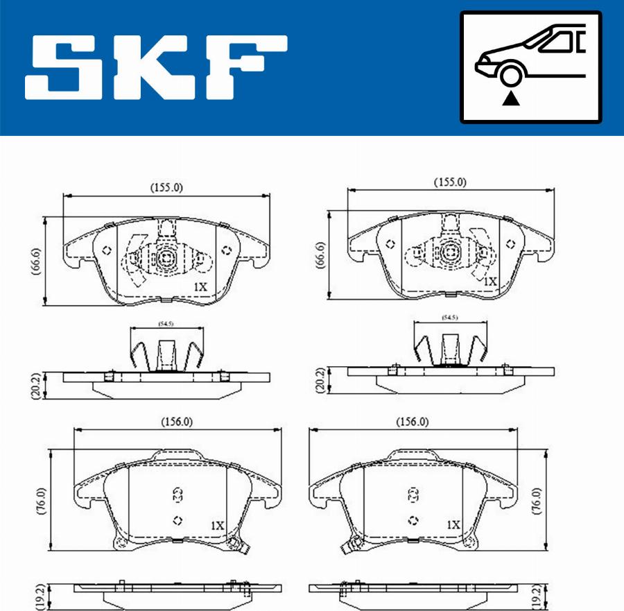 SKF VKBP 80359 A - Тормозные колодки, дисковые, комплект autospares.lv