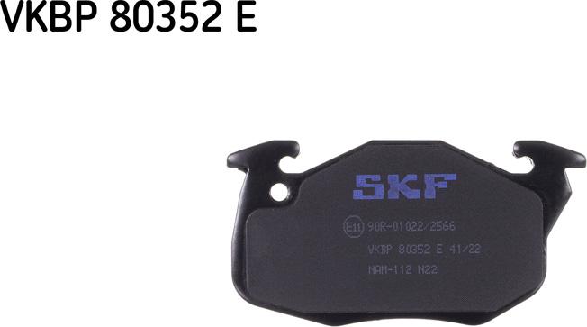 SKF VKBP 80352 E - Тормозные колодки, дисковые, комплект autospares.lv