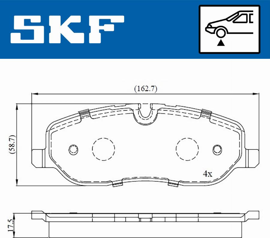 SKF VKBP 80306 - Тормозные колодки, дисковые, комплект autospares.lv