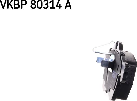 SKF VKBP 80314 A - Тормозные колодки, дисковые, комплект autospares.lv