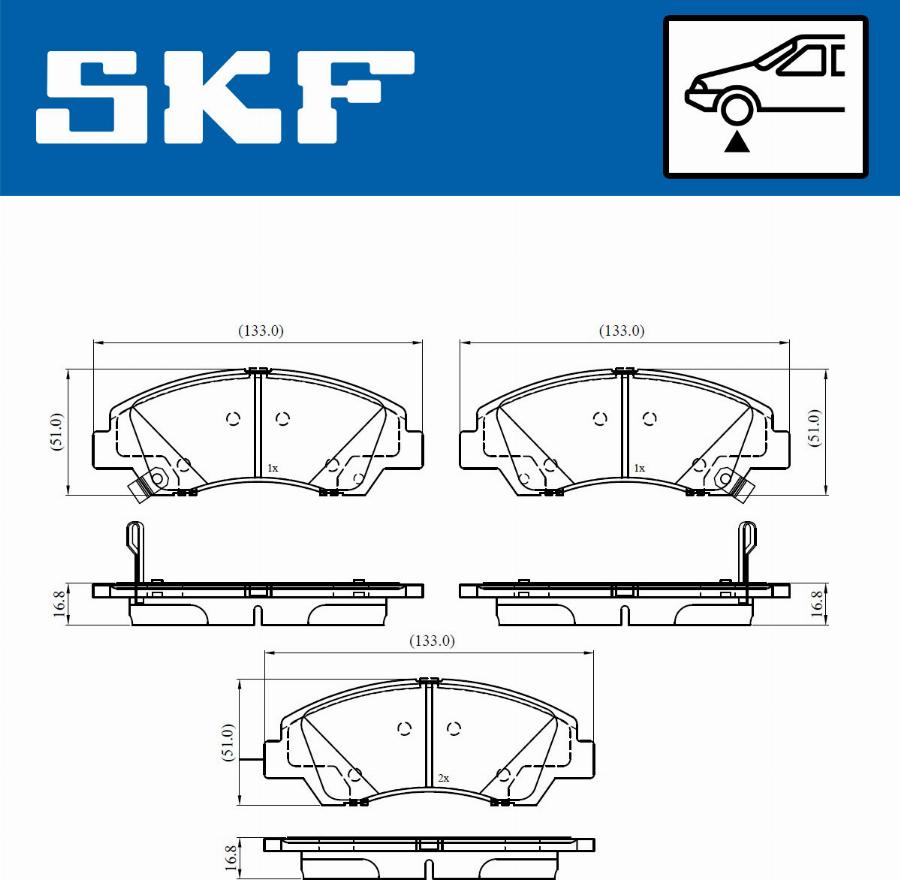 SKF VKBP 80386 A - Тормозные колодки, дисковые, комплект autospares.lv