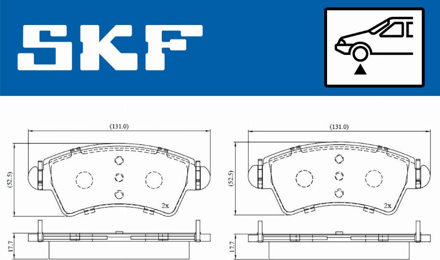 SKF VKBP 80380 - Тормозные колодки, дисковые, комплект autospares.lv