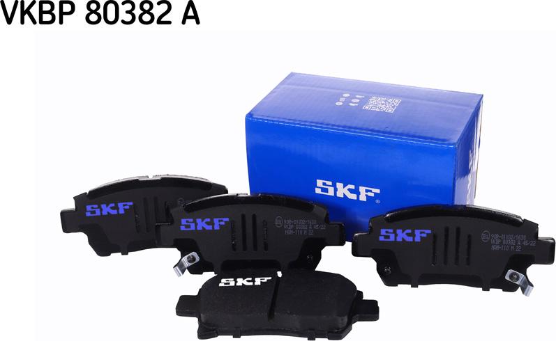 SKF VKBP 80382 A - Тормозные колодки, дисковые, комплект autospares.lv