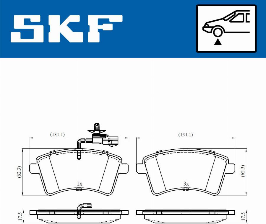 SKF VKBP 80326 E - Тормозные колодки, дисковые, комплект autospares.lv