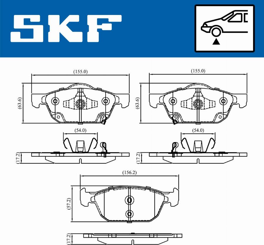 SKF VKBP 80320 A - Тормозные колодки, дисковые, комплект autospares.lv