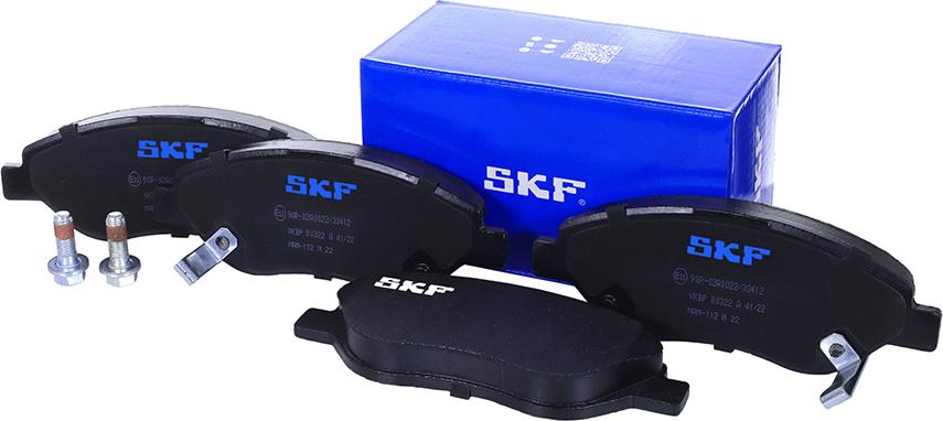 SKF VKBP 80322 A - Тормозные колодки, дисковые, комплект autospares.lv