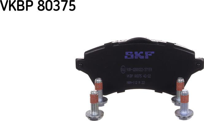 SKF VKBP 80375 - Тормозные колодки, дисковые, комплект autospares.lv