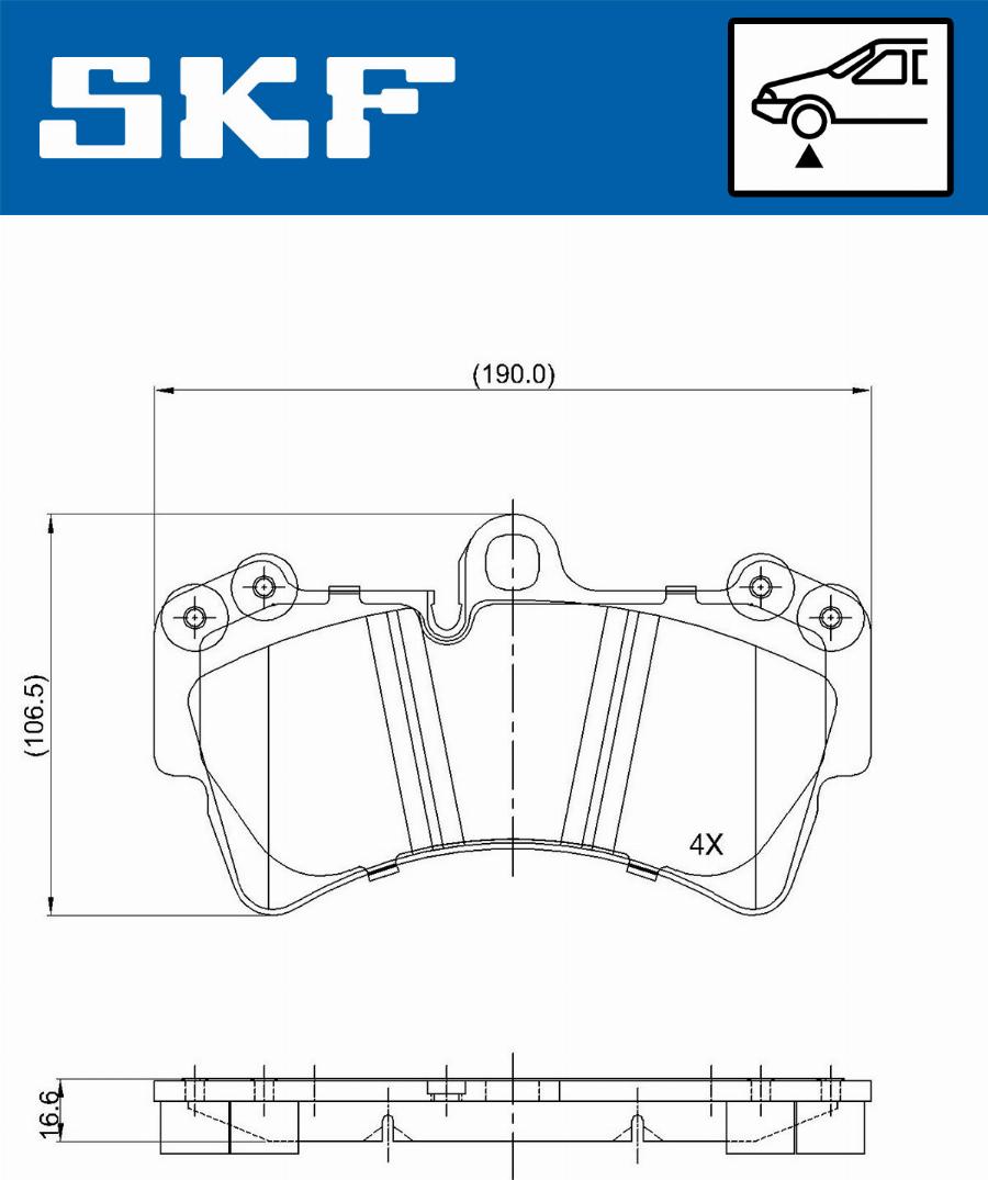 SKF VKBP 80370 - Тормозные колодки, дисковые, комплект autospares.lv