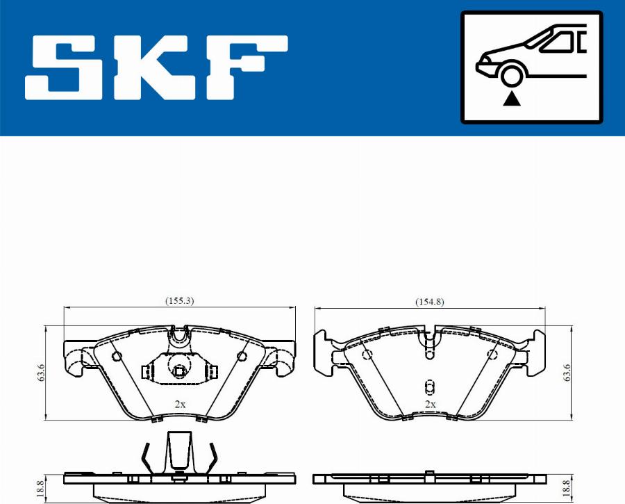 SKF VKBP 80246 - Тормозные колодки, дисковые, комплект autospares.lv