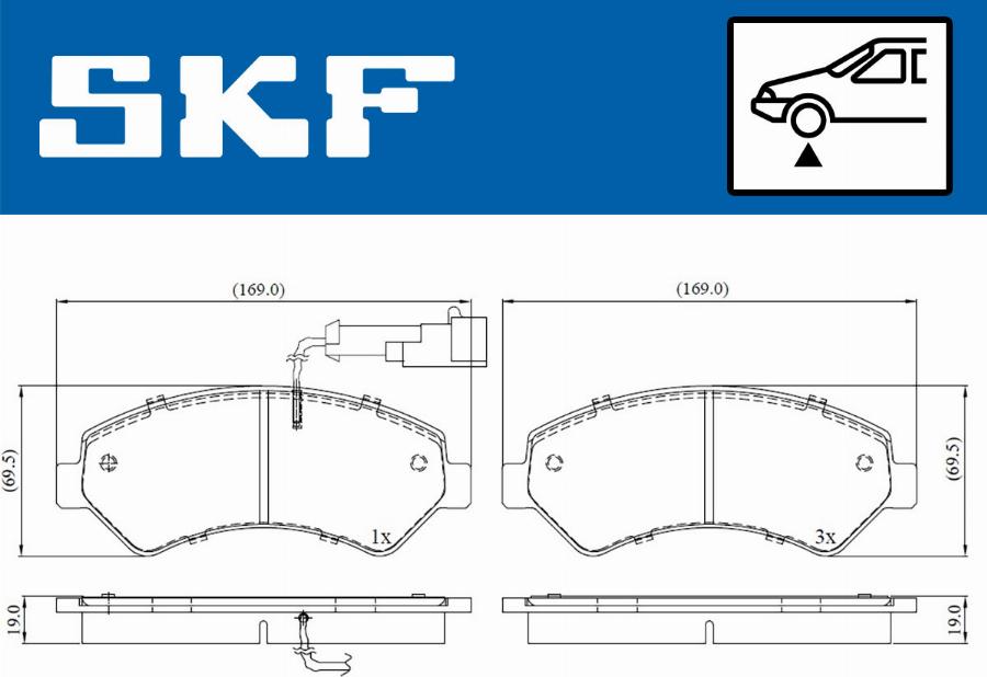 SKF VKBP 80210 E - Тормозные колодки, дисковые, комплект autospares.lv