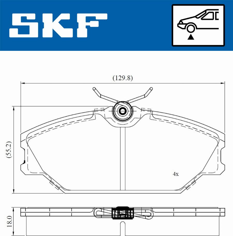 SKF VKBP 80211 - Тормозные колодки, дисковые, комплект autospares.lv