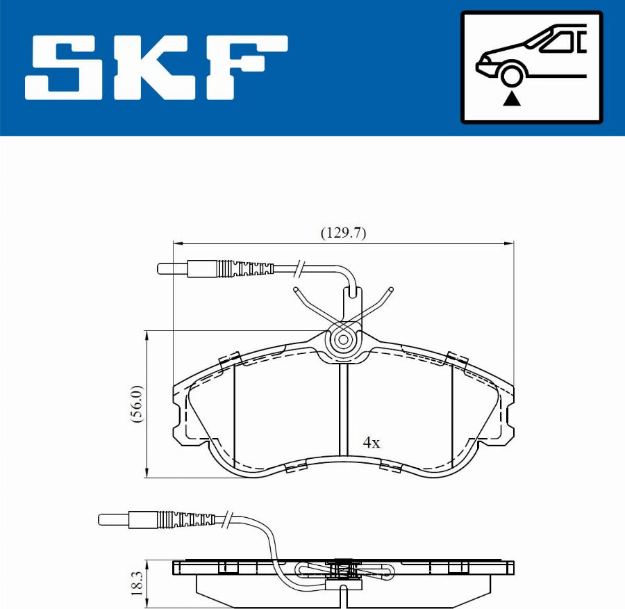 SKF VKBP 80281 E - Тормозные колодки, дисковые, комплект autospares.lv