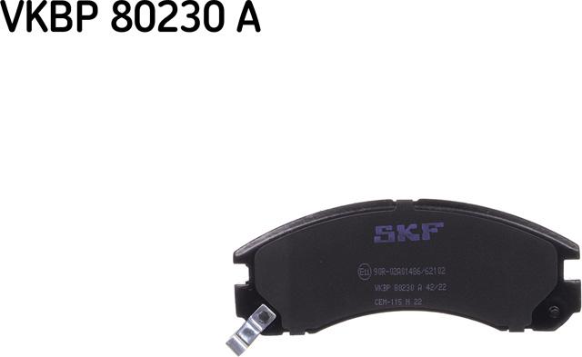 SKF VKBP 80230 A - Тормозные колодки, дисковые, комплект autospares.lv
