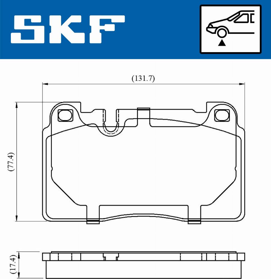SKF VKBP 80225 - Тормозные колодки, дисковые, комплект autospares.lv