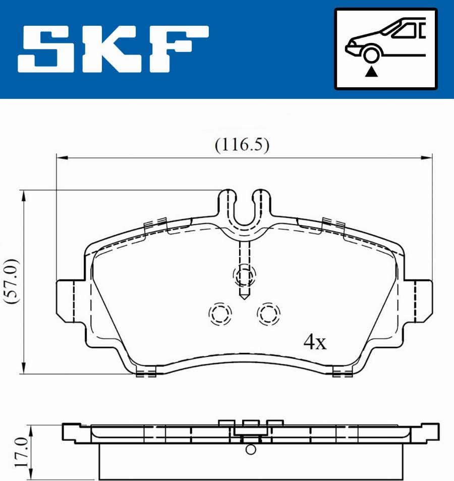 SKF VKBP 80220 - Тормозные колодки, дисковые, комплект autospares.lv