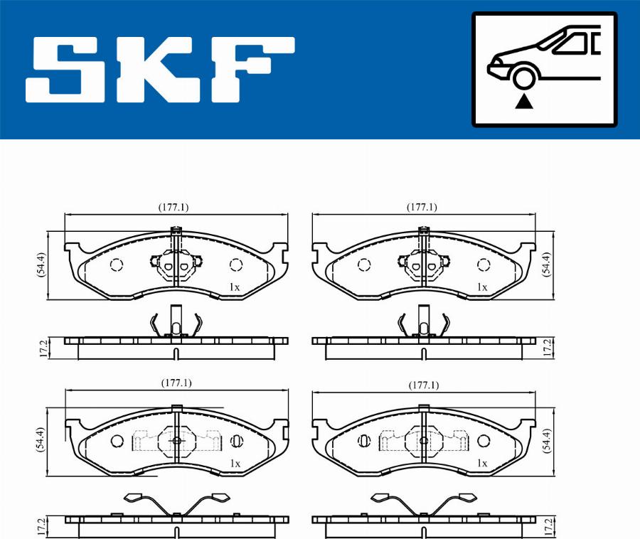 SKF VKBP 80741 - Тормозные колодки, дисковые, комплект autospares.lv