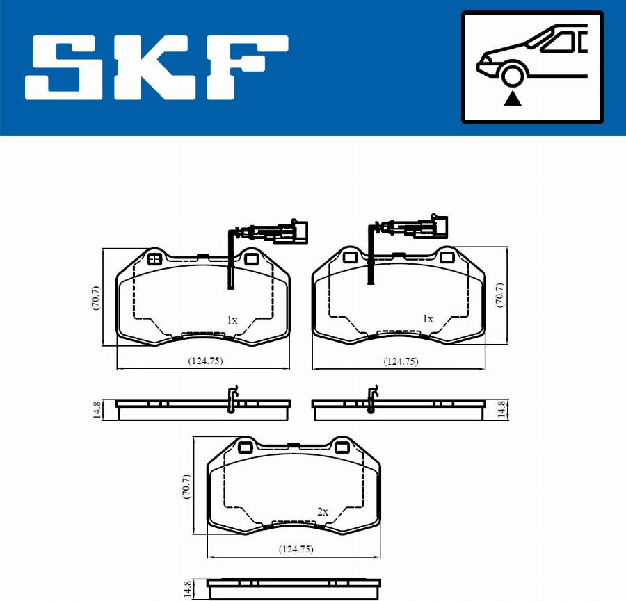 SKF VKBP 80759 E - Тормозные колодки, дисковые, комплект autospares.lv