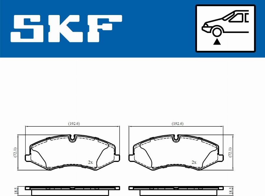 SKF VKBP 80703 - Тормозные колодки, дисковые, комплект autospares.lv