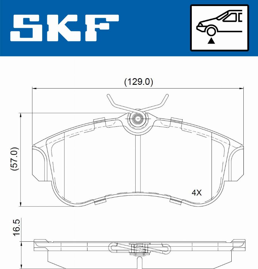 SKF VKBP 80726 - Тормозные колодки, дисковые, комплект autospares.lv