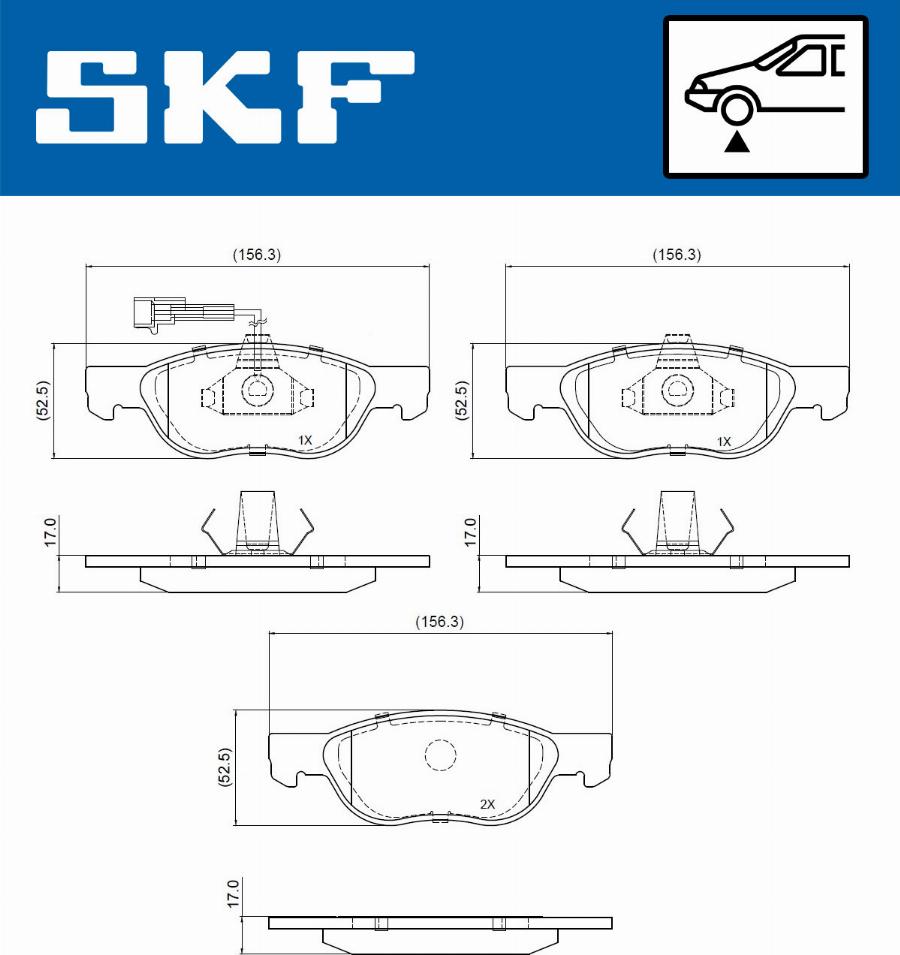 SKF VKBP 80774 E - Тормозные колодки, дисковые, комплект autospares.lv