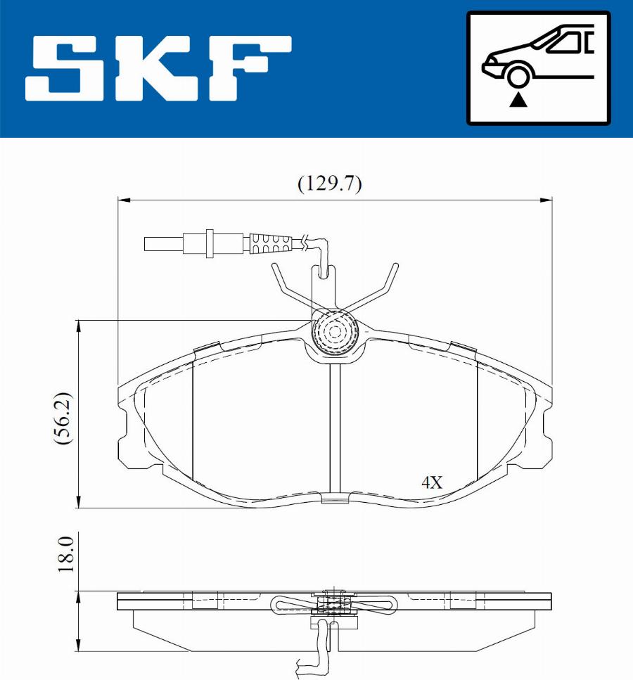 SKF VKBP 80770 E - Тормозные колодки, дисковые, комплект autospares.lv