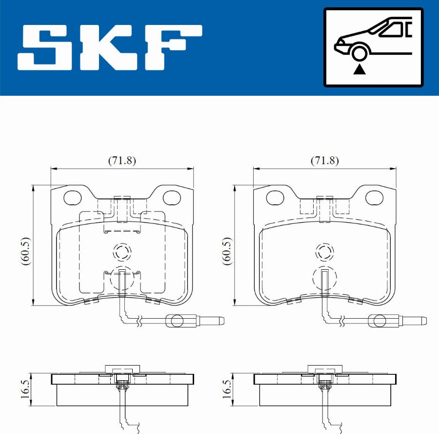 SKF VKBP 81052 E - Тормозные колодки, дисковые, комплект autospares.lv