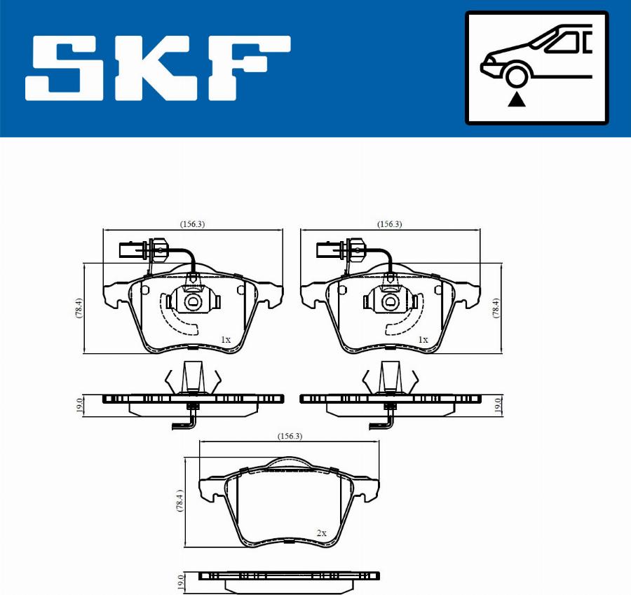SKF VKBP 81036 E - Тормозные колодки, дисковые, комплект autospares.lv