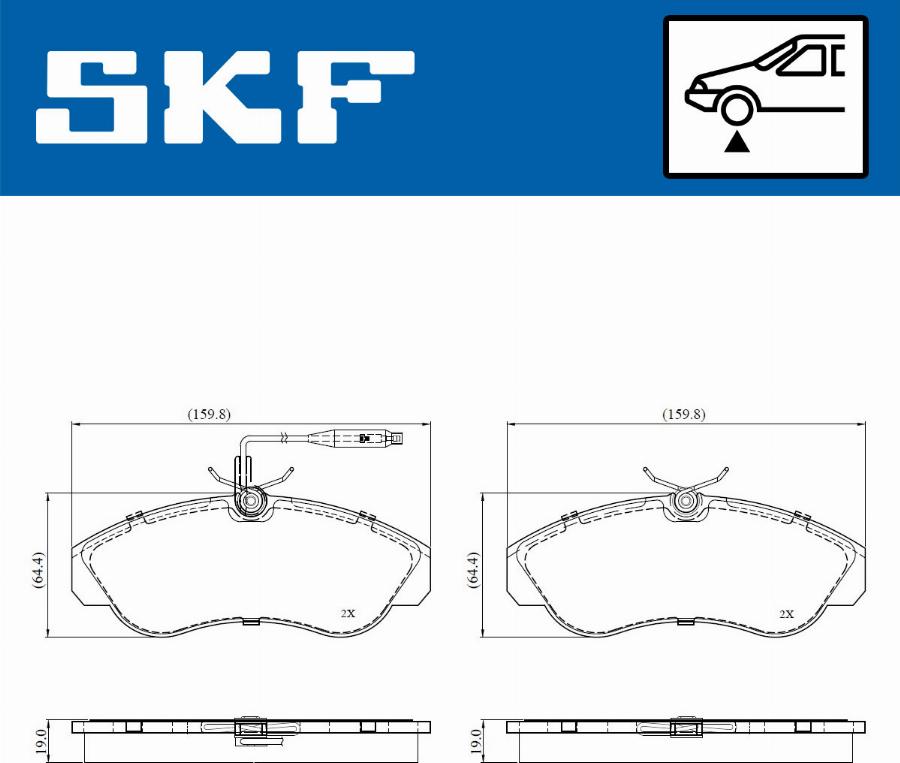 SKF VKBP 81030 E - Тормозные колодки, дисковые, комплект autospares.lv