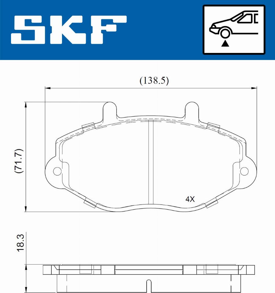 SKF VKBP 81028 - Тормозные колодки, дисковые, комплект autospares.lv