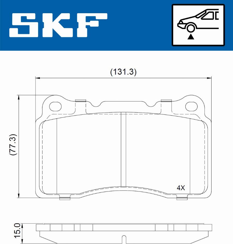 SKF VKBP 81022 - Тормозные колодки, дисковые, комплект autospares.lv