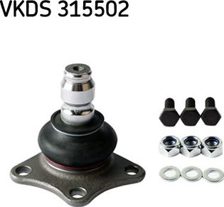 SKF VKDS 315502 - Шаровая опора, несущий / направляющий шарнир autospares.lv