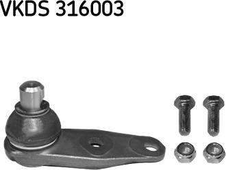 SKF VKDS 316003 - Шаровая опора, несущий / направляющий шарнир autospares.lv