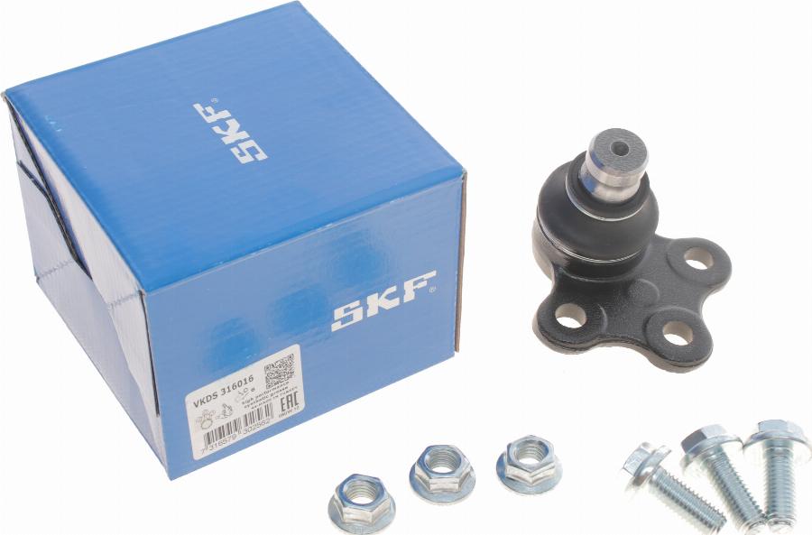 SKF VKDS 316016 - Шаровая опора, несущий / направляющий шарнир autospares.lv