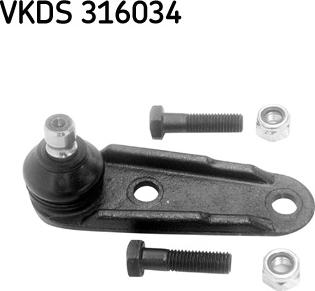 SKF VKDS 316034 - Шаровая опора, несущий / направляющий шарнир autospares.lv