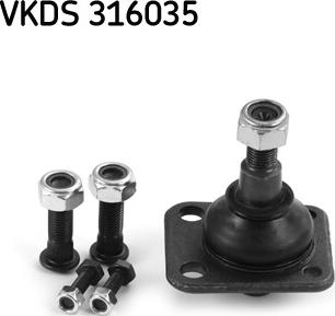 SKF VKDS 316035 - Шаровая опора, несущий / направляющий шарнир autospares.lv