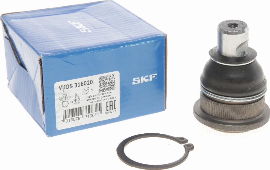 SKF VKDS 316020 - Шаровая опора, несущий / направляющий шарнир autospares.lv