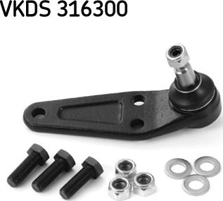 SKF VKDS 316300 - Шаровая опора, несущий / направляющий шарнир autospares.lv