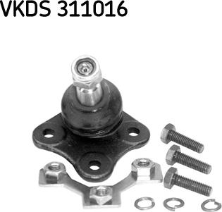 SKF VKDS 311016 - Шаровая опора, несущий / направляющий шарнир autospares.lv