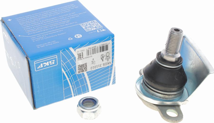 SKF VKDS 311010 - Шаровая опора, несущий / направляющий шарнир autospares.lv