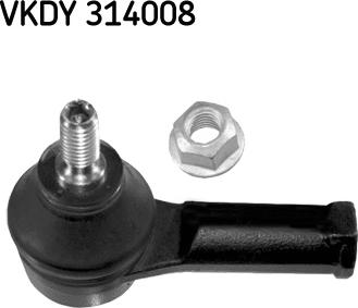 SKF VKDY 314008 - Наконечник рулевой тяги, шарнир autospares.lv