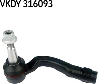 SKF VKDY 316093 - Наконечник рулевой тяги, шарнир autospares.lv