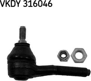 SKF VKDY 316046 - Наконечник рулевой тяги, шарнир autospares.lv