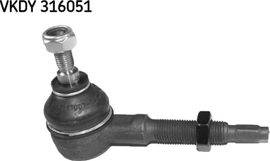 SKF VKDY 316051 - Наконечник рулевой тяги, шарнир autospares.lv