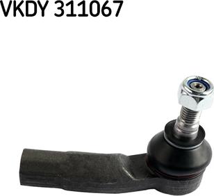 SKF VKDY 311067 - Наконечник рулевой тяги, шарнир autospares.lv