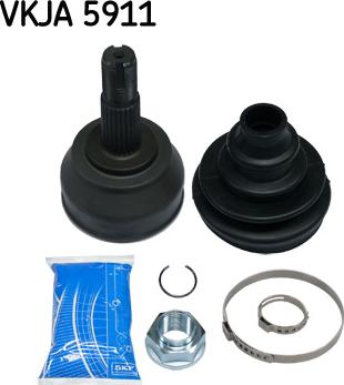 SKF VKJA 5911 - Шарнирный комплект, ШРУС, приводной вал autospares.lv