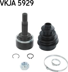 SKF VKJA 5929 - Шарнирный комплект, ШРУС, приводной вал autospares.lv