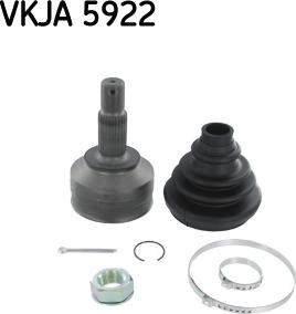 SKF VKJA 5922 - Шарнирный комплект, ШРУС, приводной вал autospares.lv